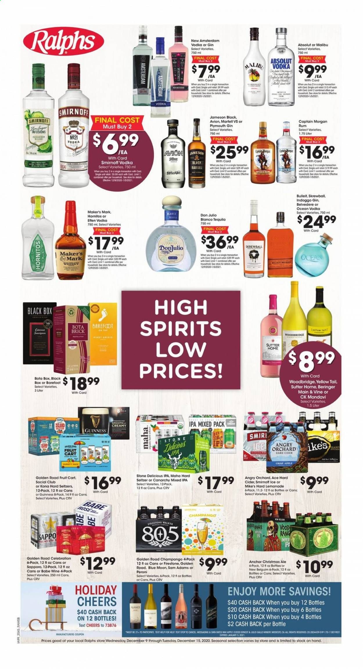 Ralphs (DC, DE, FL, GA, MD, NC, SC, VA) Weekly Ad Flyer December 9 to December 15