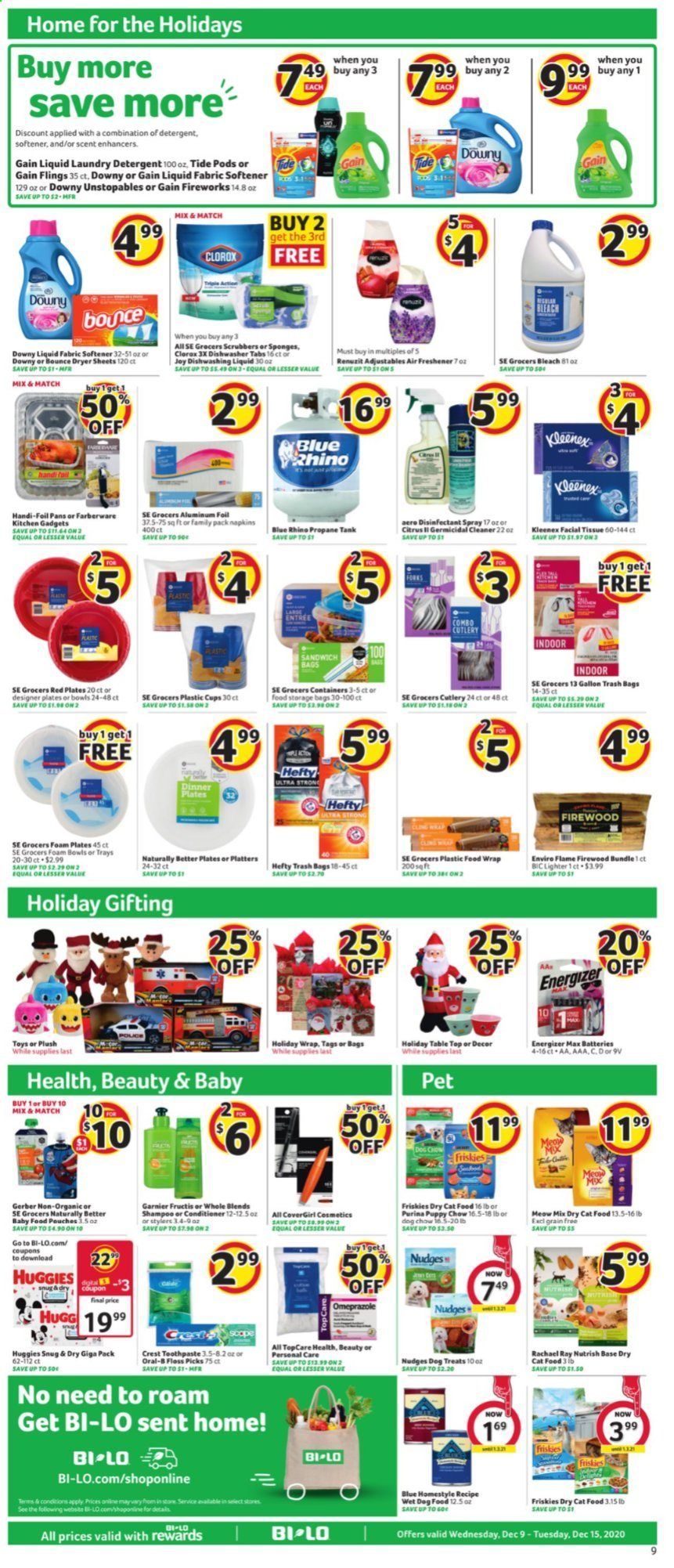 BI-LO Weekly Ad Flyer December 9 to December 15