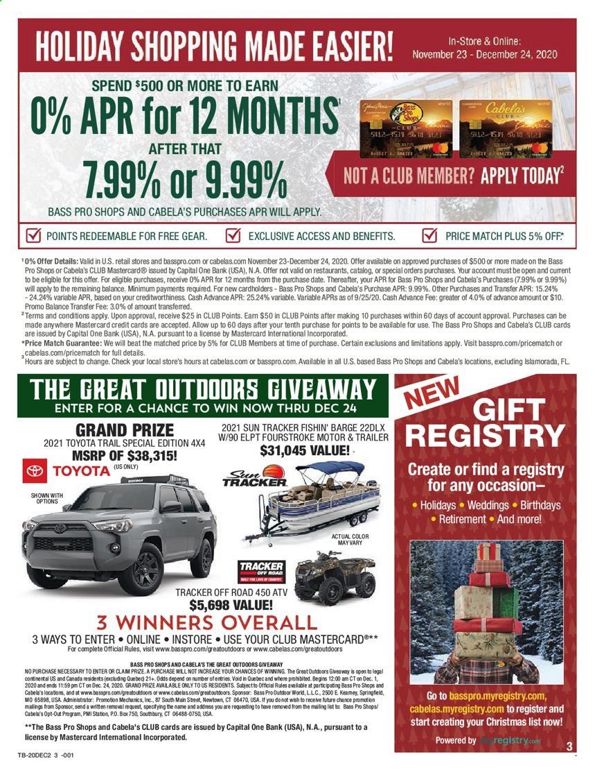 Bass Pro Shops Weekly Ad Flyer December 10 to December 16
