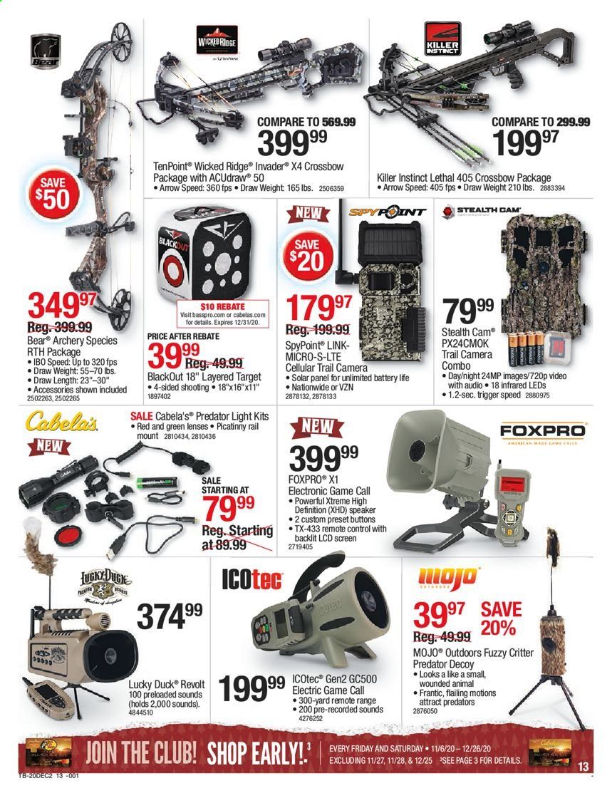 Cabela's Weekly Ad Flyer December 10 to December 16