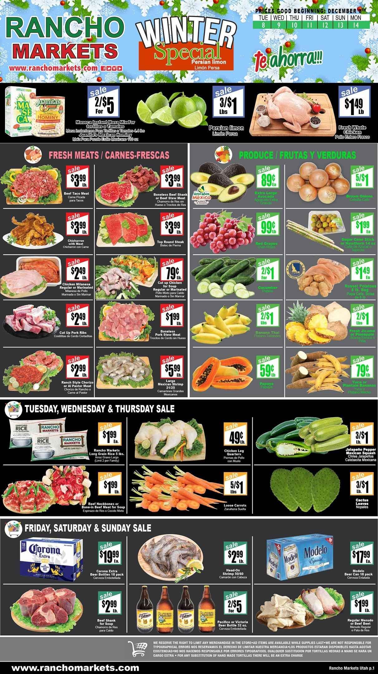 Rancho Markets Weekly Ad Flyer December 8 to December 14