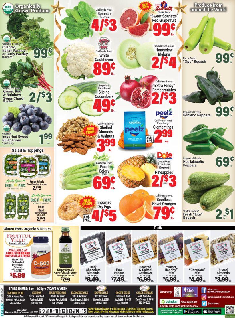 Angelo Caputo's Holiday Weekly Ad Flyer December 9 to December 15, 2020