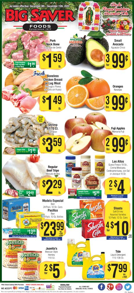 Big Saver Foods Weekly Ad Flyer December 9 to December 15, 2020
