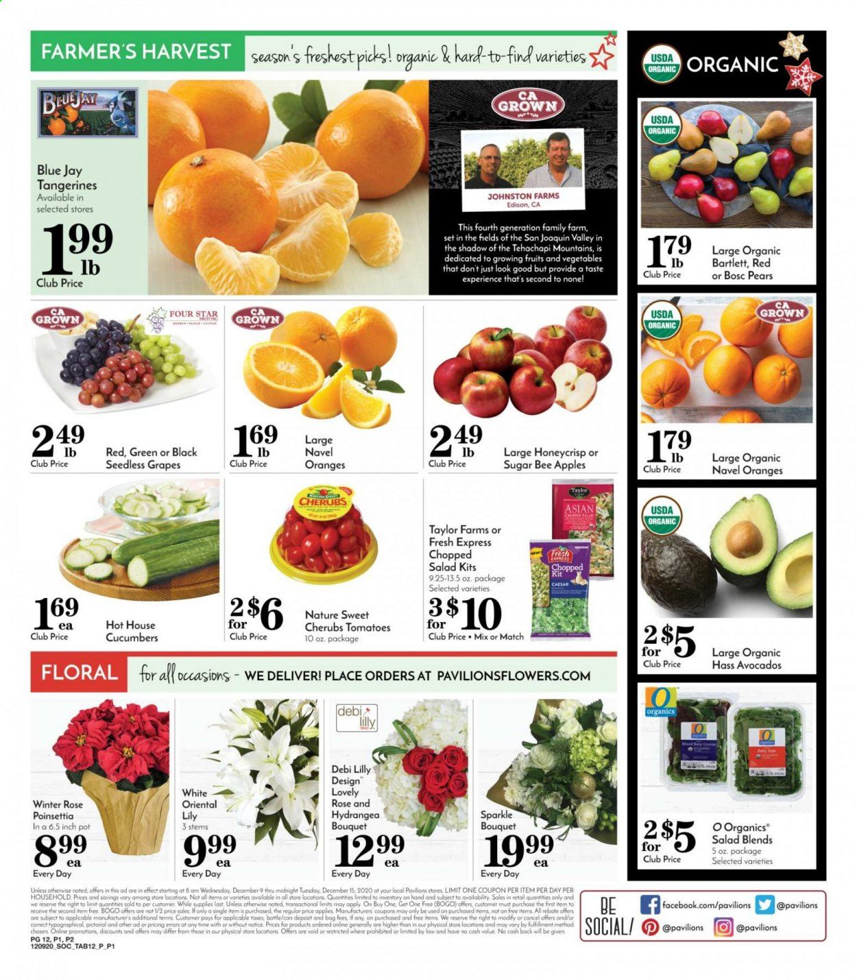 Pavilions (CA) Weekly Ad Flyer December 9 to December 15