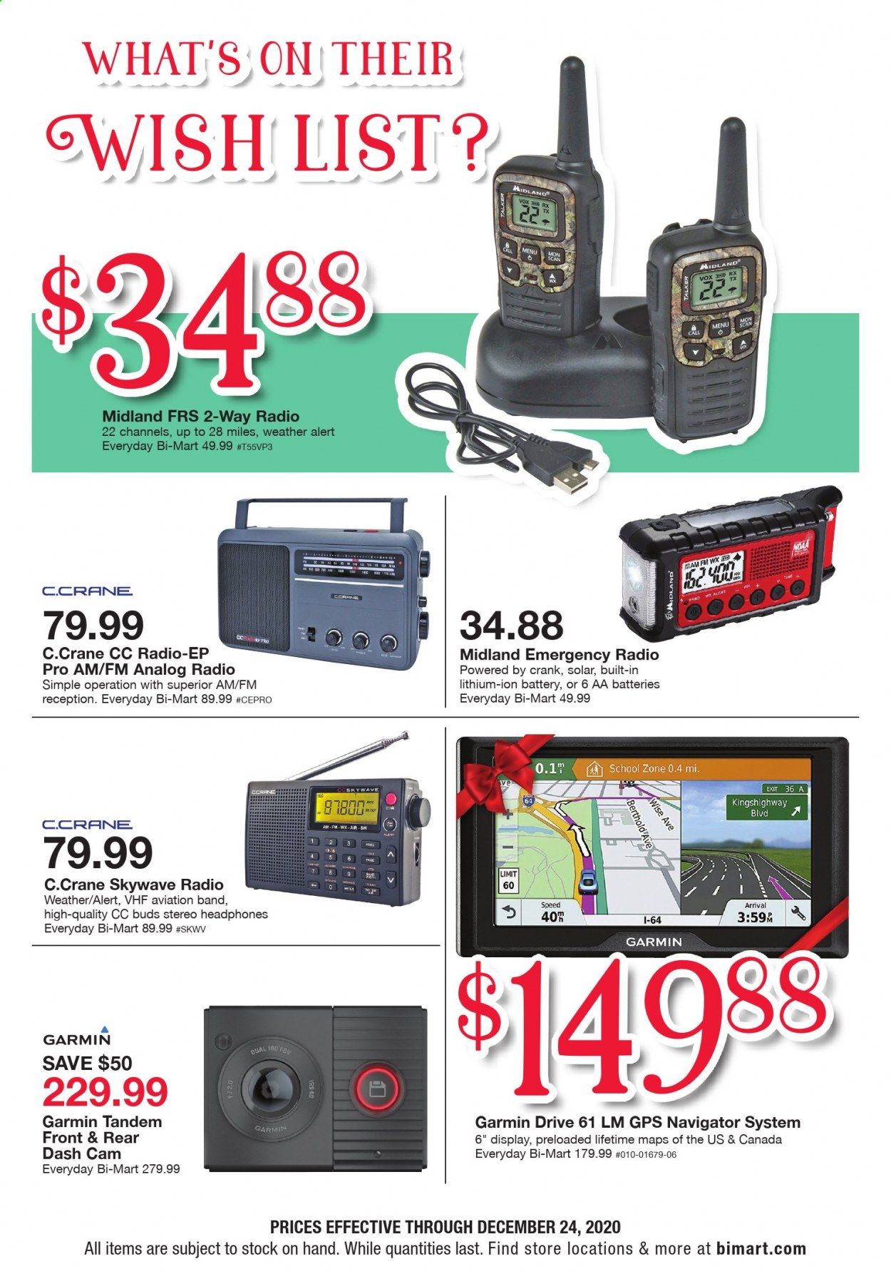 Bi-Mart Weekly Ad Flyer December 9 to December 24