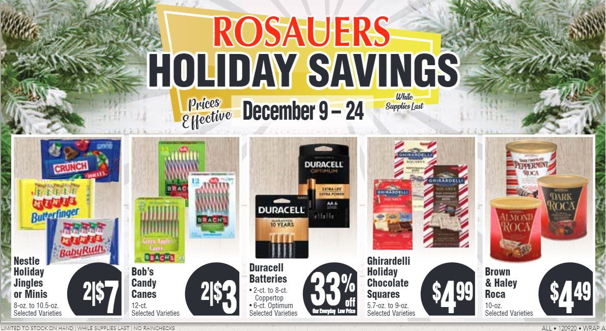 Rosauers Weekly Ad Flyer December 9 to December 24