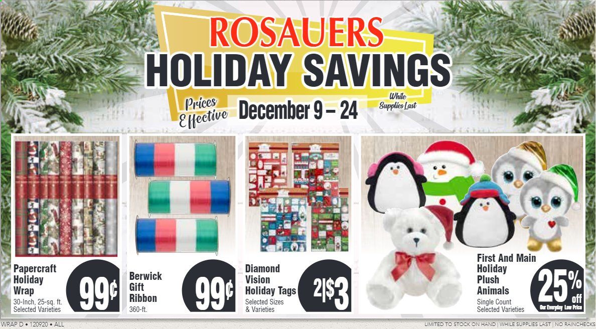 Rosauers Weekly Ad Flyer December 9 to December 24