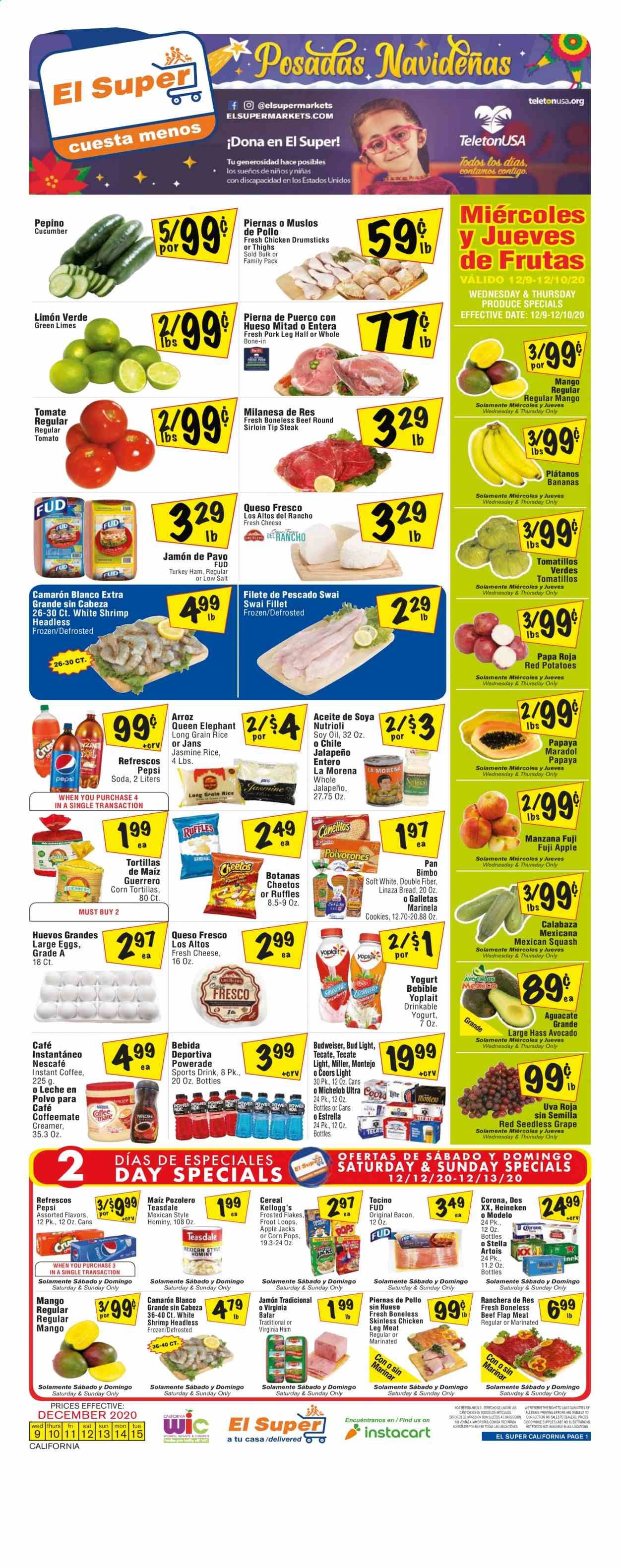 El Super (AZ, CA, NM, NV, TX) Weekly Ad Flyer December 9 to December 15
