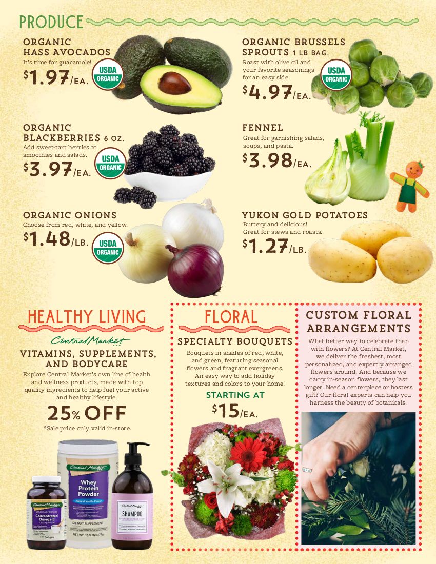 Central Market Holiday Weekly Ad Flyer December 9 to December 15, 2020