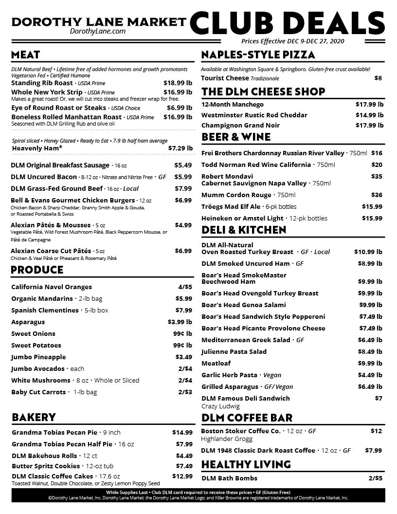 Dorothy Lane Market Weekly Ad Flyer December 7 to December 27, 2020