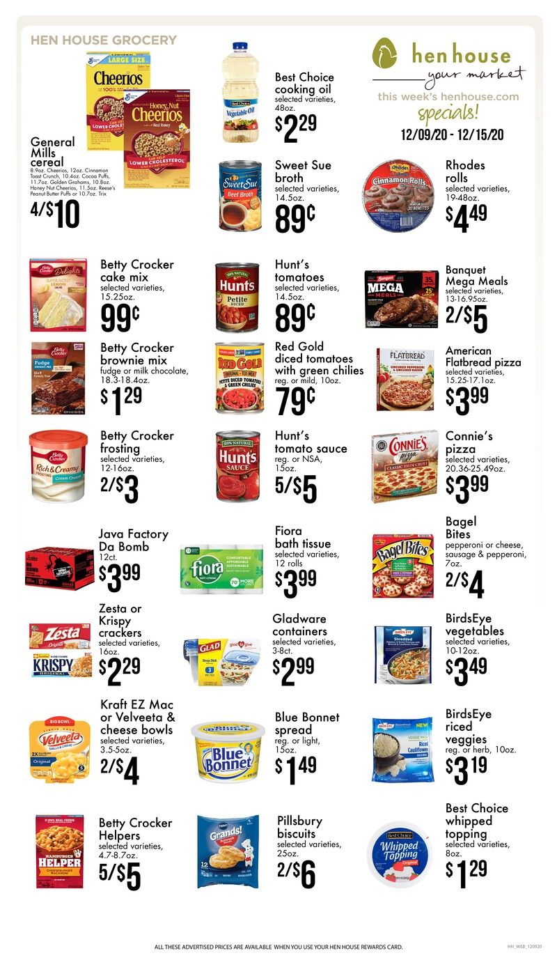 Hen House Weekly Ad Flyer December 9 to December 15, 2020
