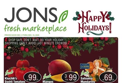 JONS Fresh Marketplace Holiday Weekly Ad Flyer December 9 to December 15, 2020