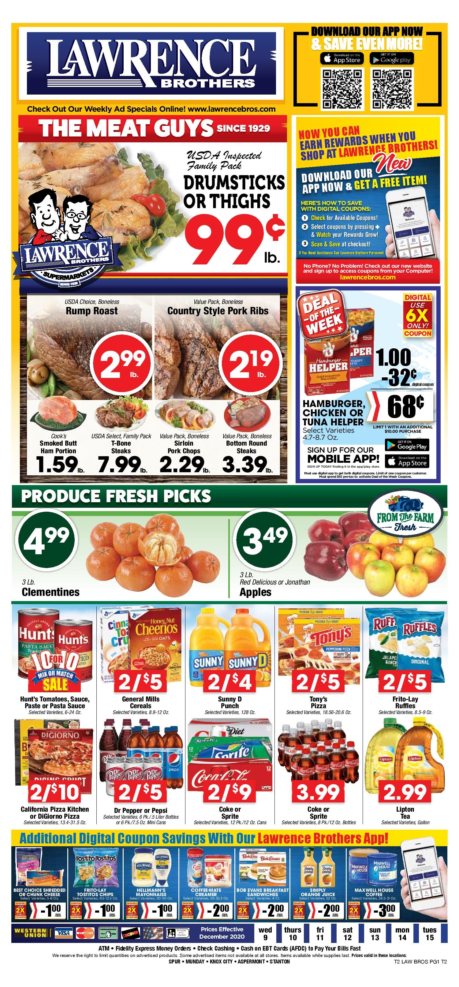 Lawrence Bros Weekly Ad Flyer December 9 to December 15, 2020