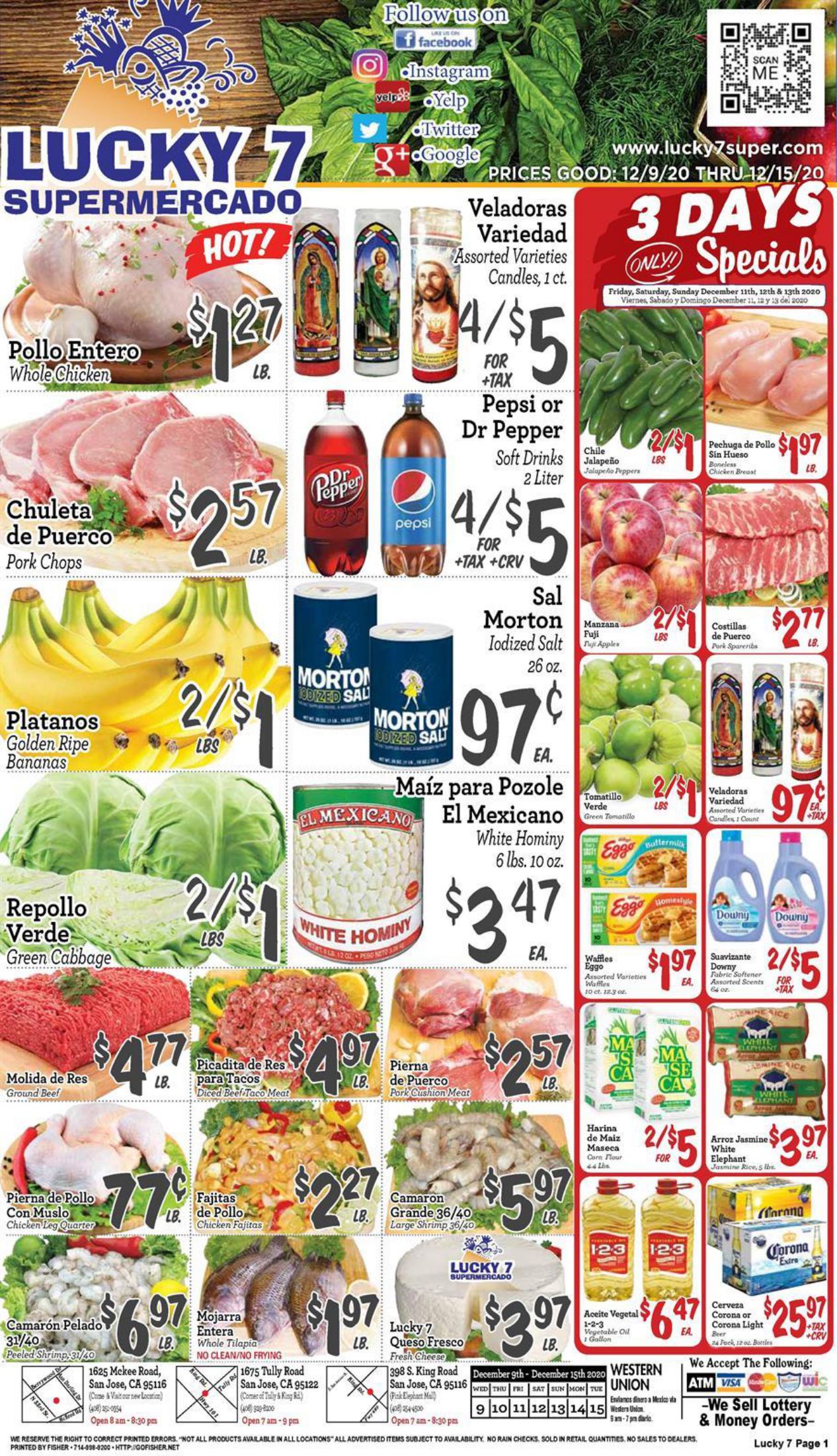 Lucky 7 Supermarket Weekly Ad Flyer December 9 to December 15, 2020