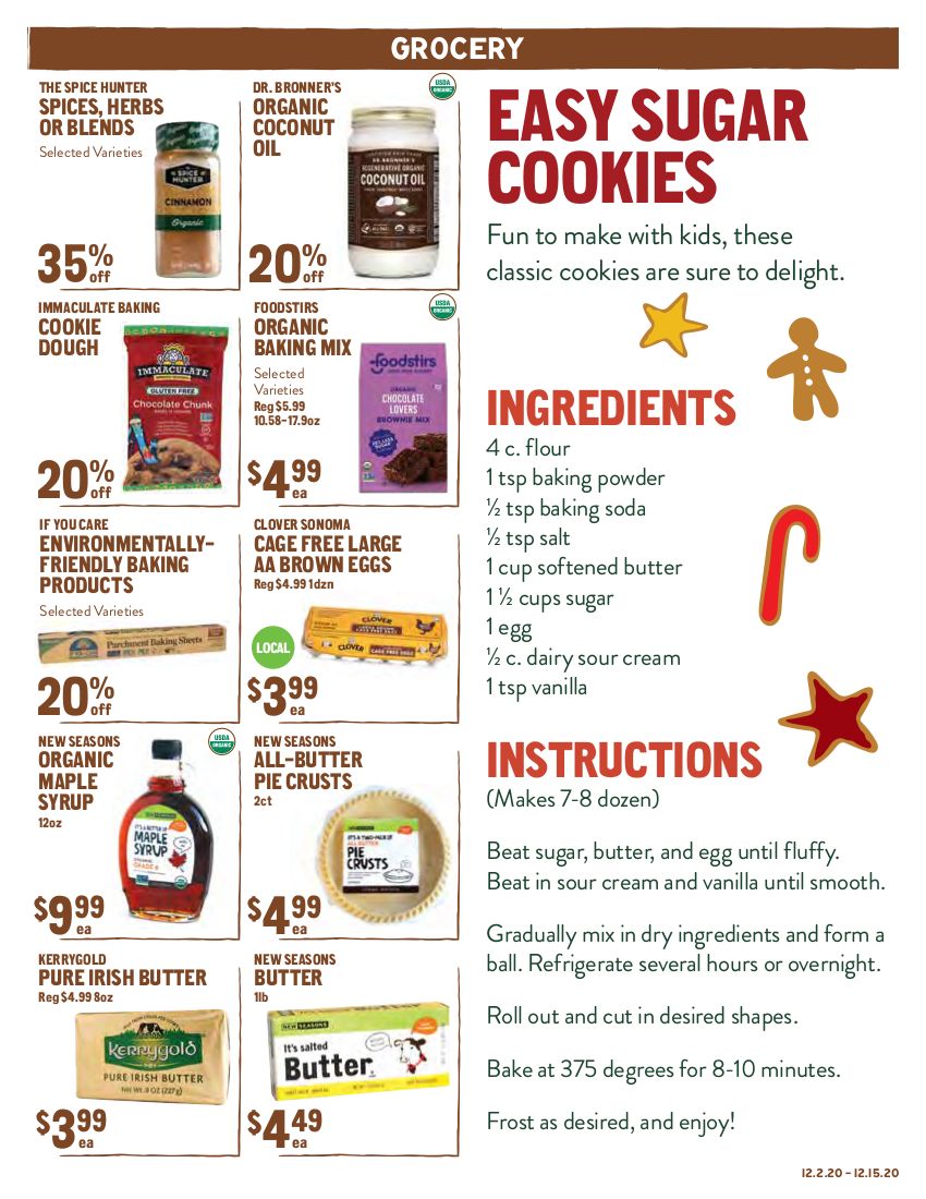 New Seasons Market (CA) Weekly Ad Flyer December 9 to December 15, 2020