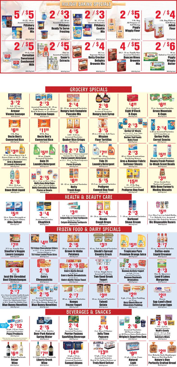 Piggly Wiggly (GA) Weekly Ad Flyer December 9 to December 15, 2020
