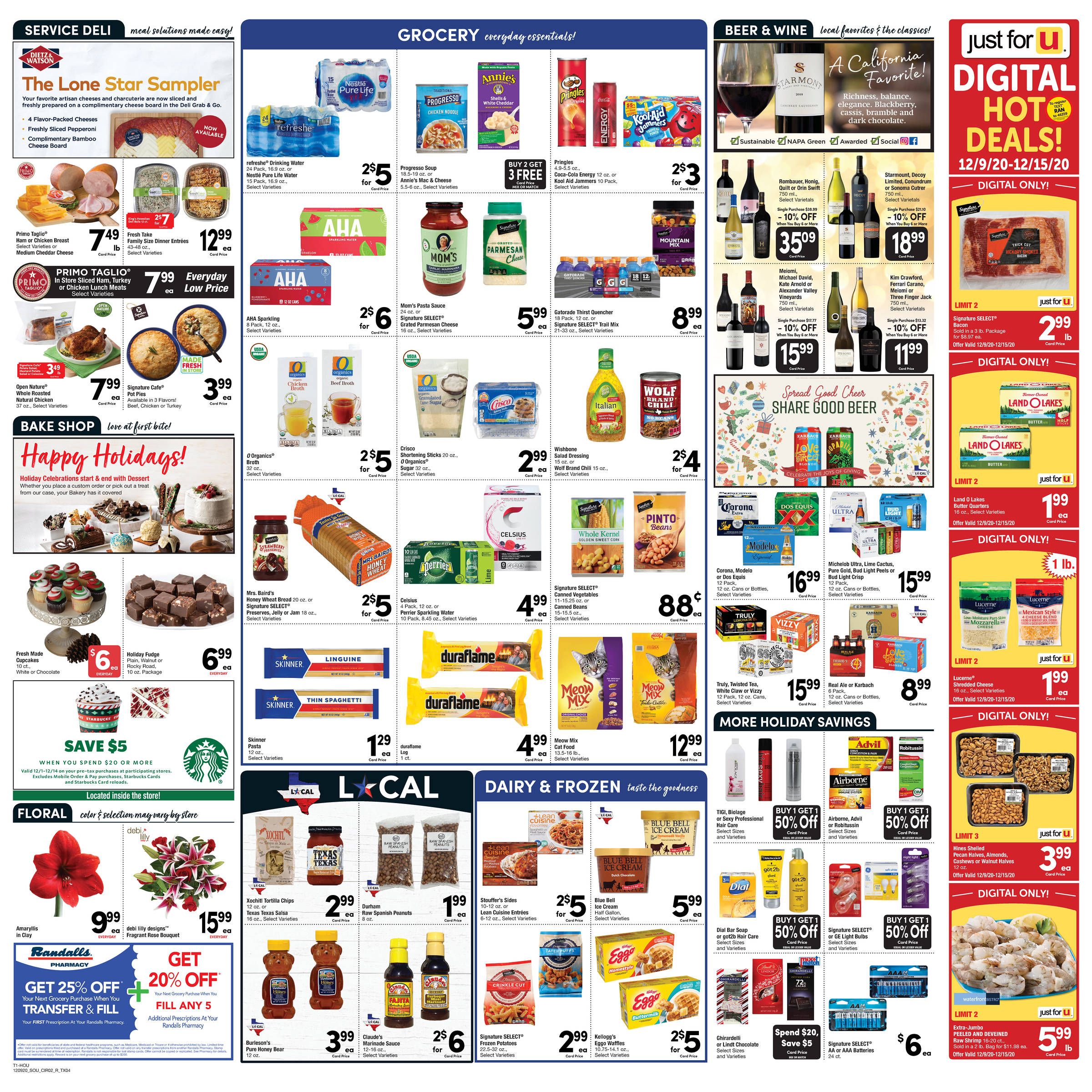 Randalls Weekly Ad Flyer December 9 to December 15, 2020