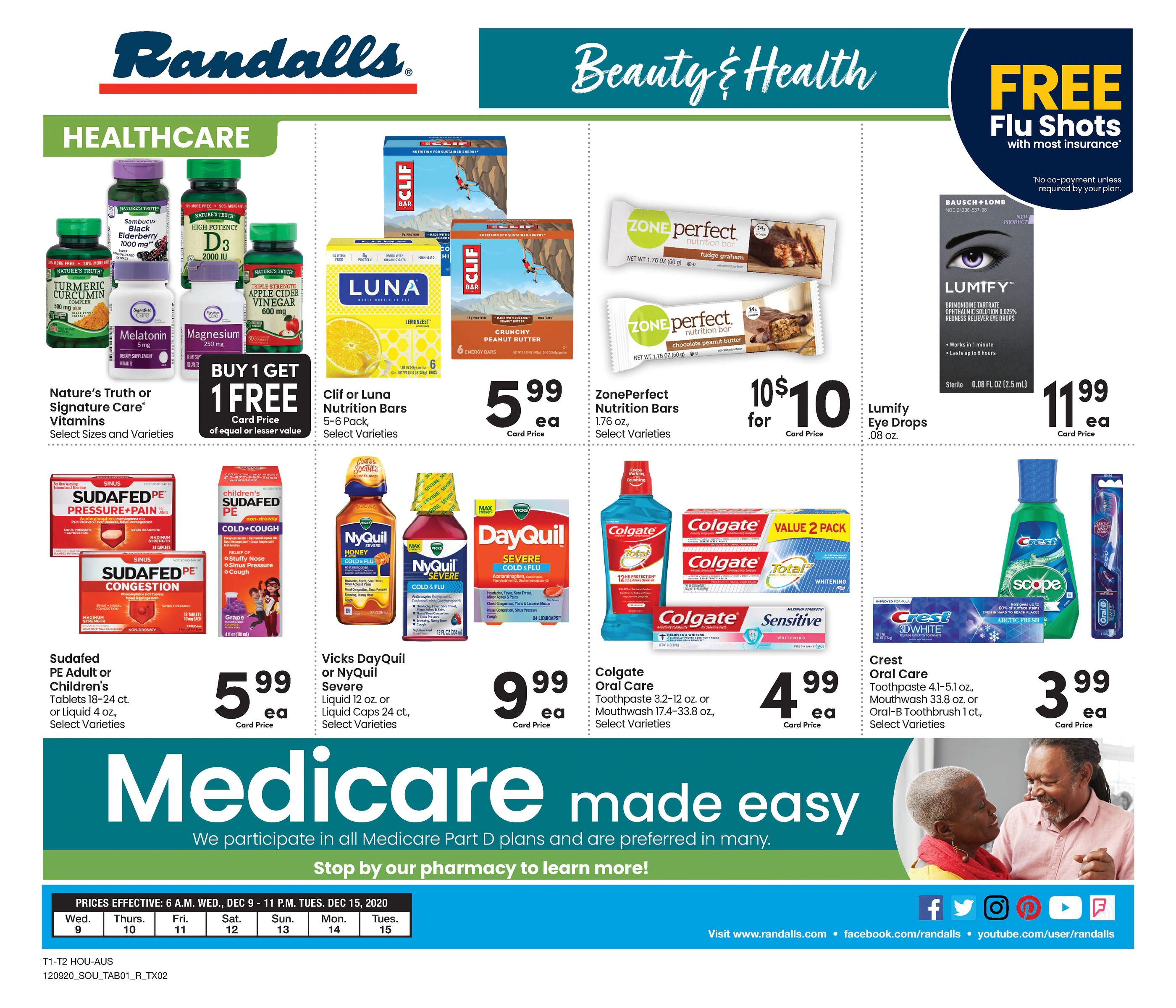 Randalls Weekly Ad Flyer December 9 to December 15, 2020