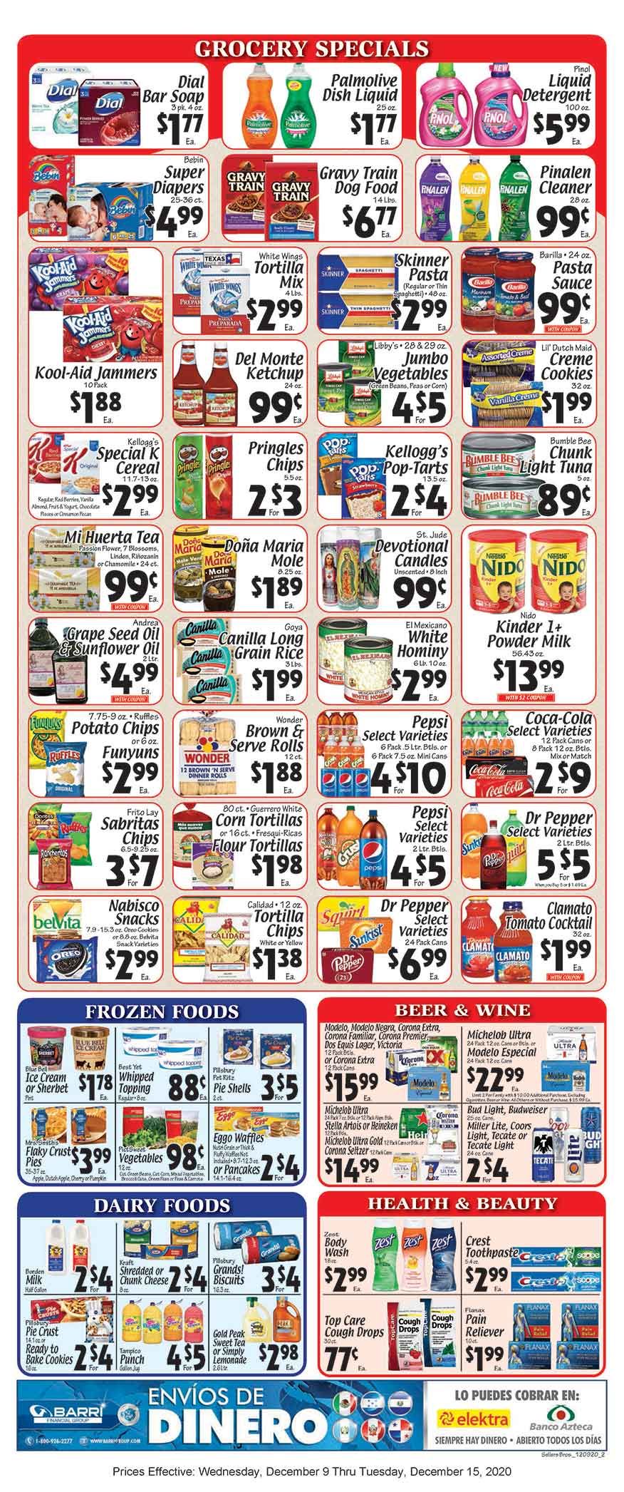 Sellers Bros Weekly Ad Flyer December 9 to December 15, 2020