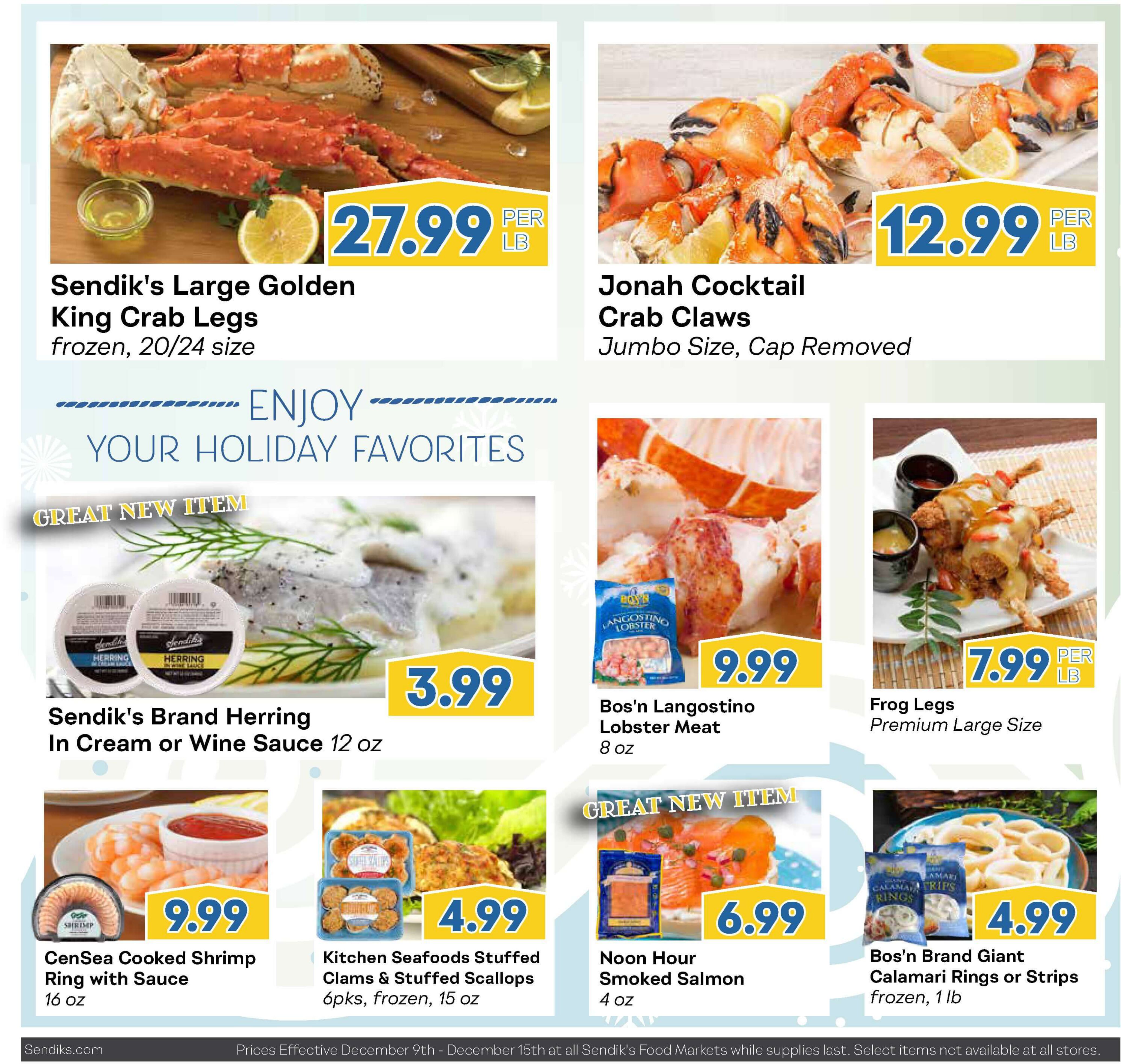 Sendik's Holiday Weekly Ad Flyer December 9 to December 15, 2020