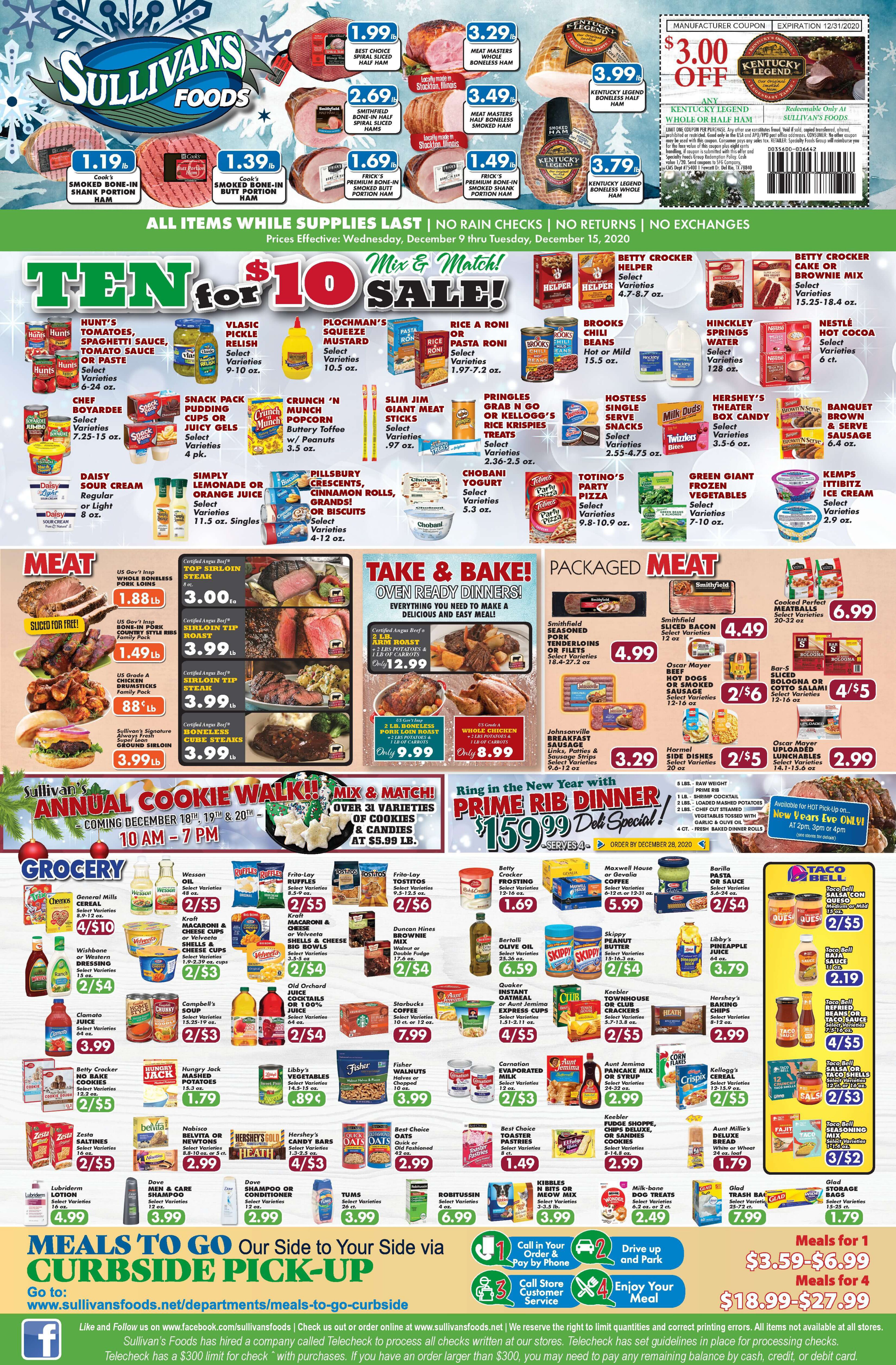 Sullivan's Foods Weekly Ad Flyer December 9 to December 15, 2020