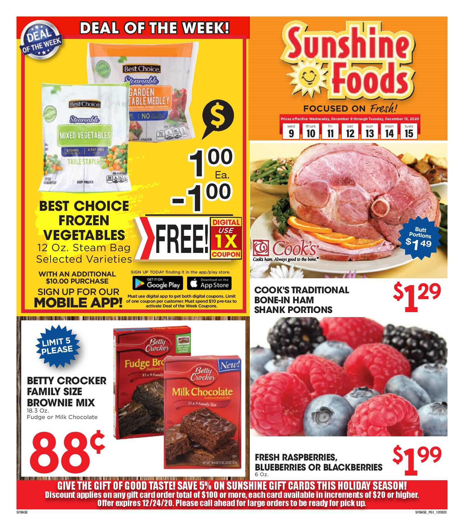 Sunshine Foods Weekly Ad Flyer December 9 to December 15, 2020