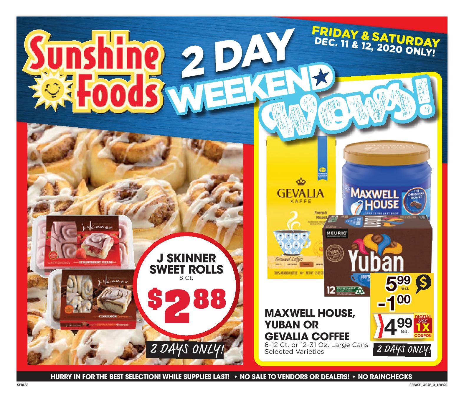 Sunshine Foods Weekly Ad Flyer December 9 to December 15, 2020