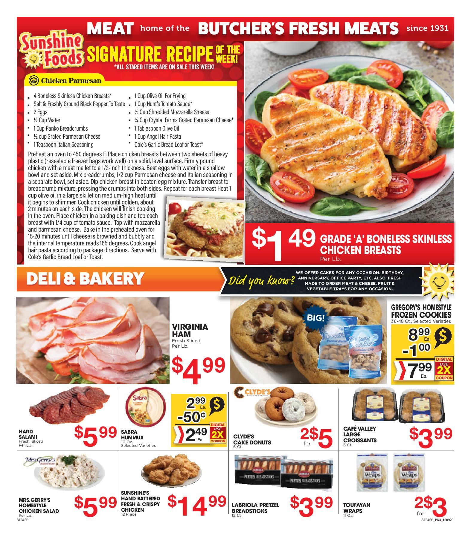 Sunshine Foods Weekly Ad Flyer December 9 to December 15, 2020