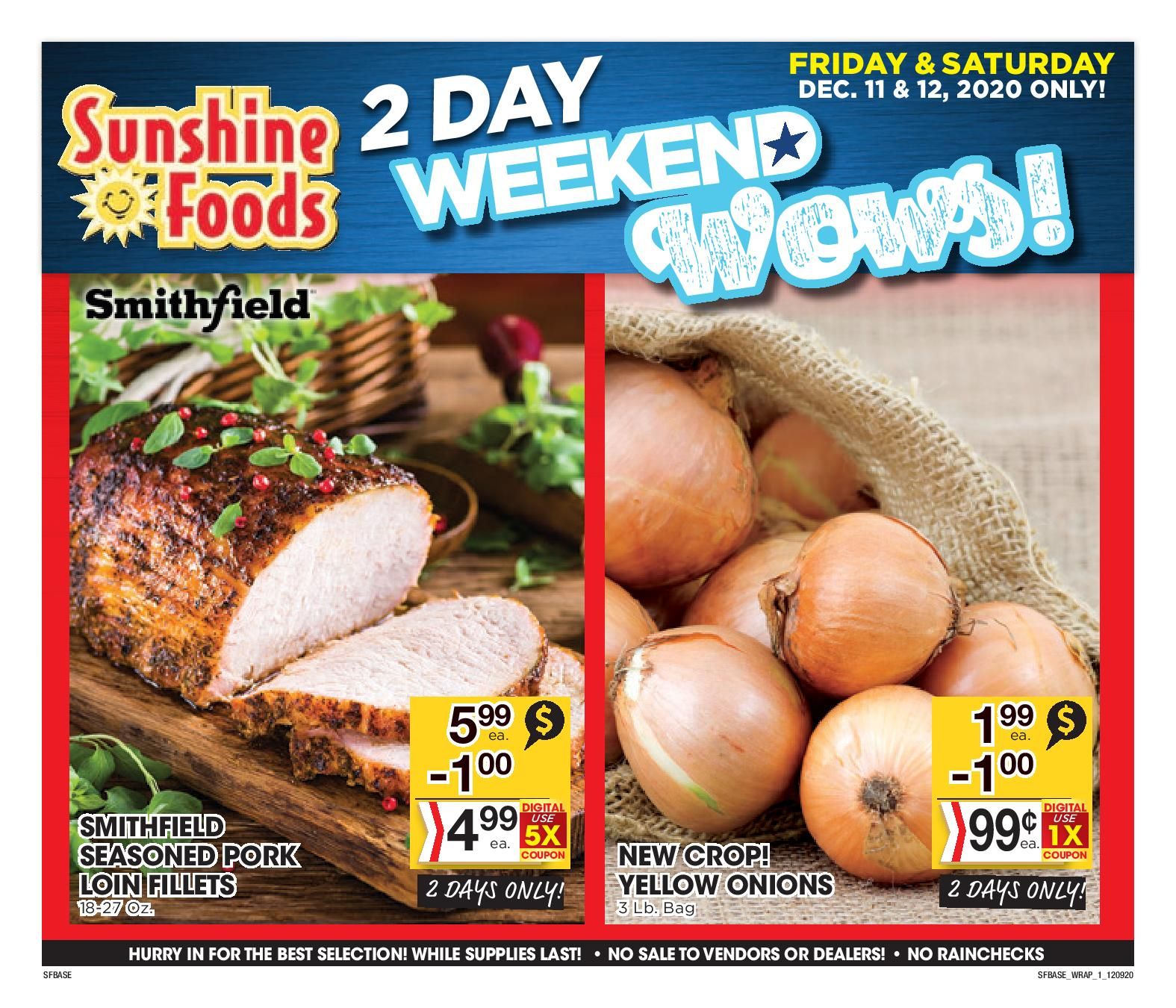 Sunshine Foods Weekly Ad Flyer December 9 to December 15, 2020