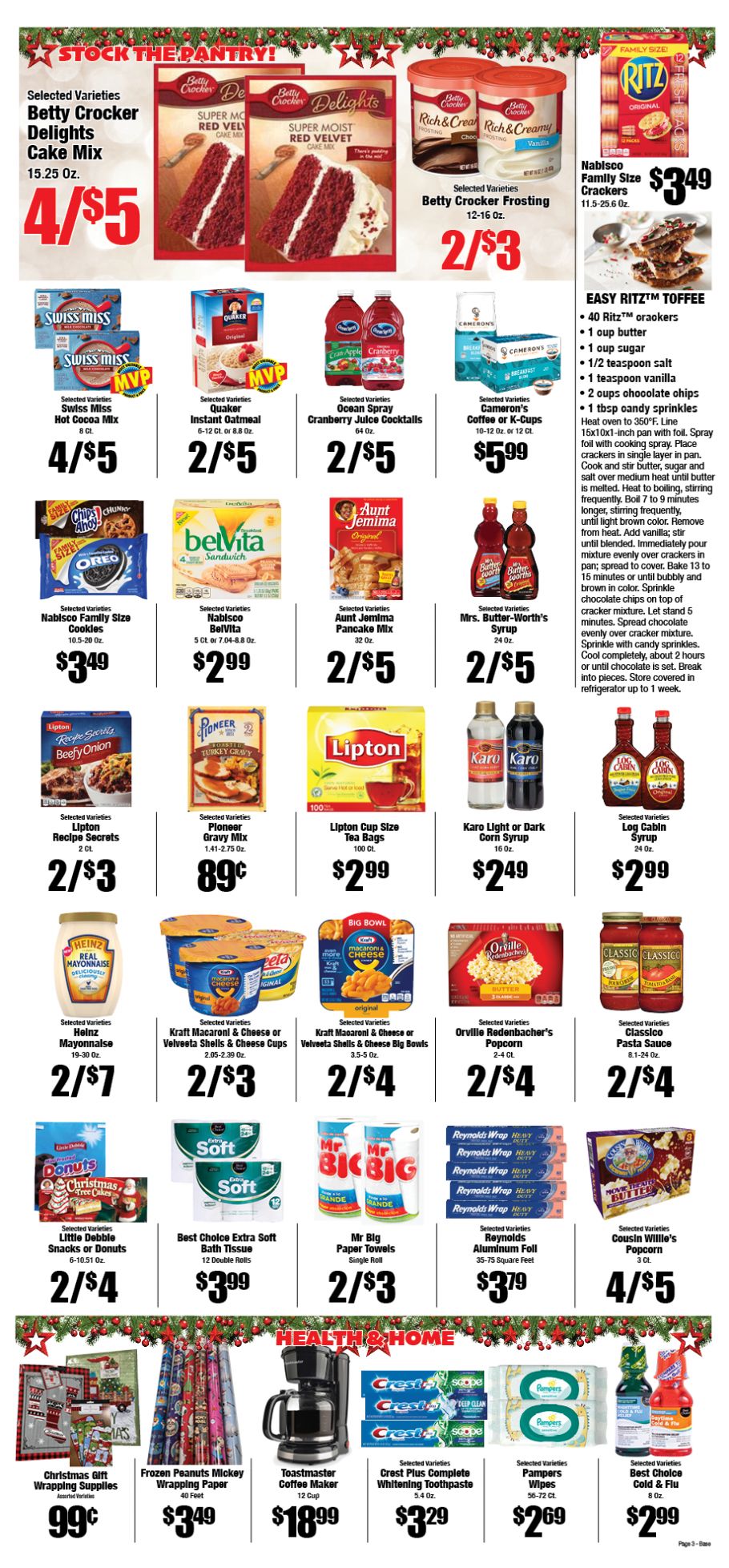 Town & Country Supermarket Holiday Sales Ad Flyer December 9 to December 31, 2020