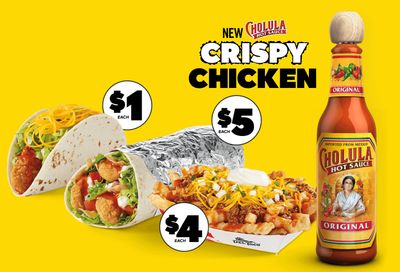 Del Taco Launches a New Line of Cholula-Inspired Crispy Chicken Burritos, Tacos and More