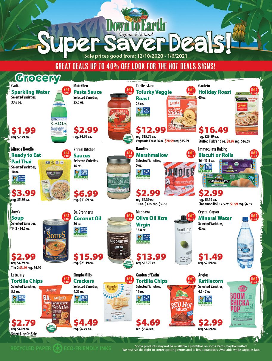 Down To Earth Monthly Ad Flyer December 10, 2020 to January 6, 2021