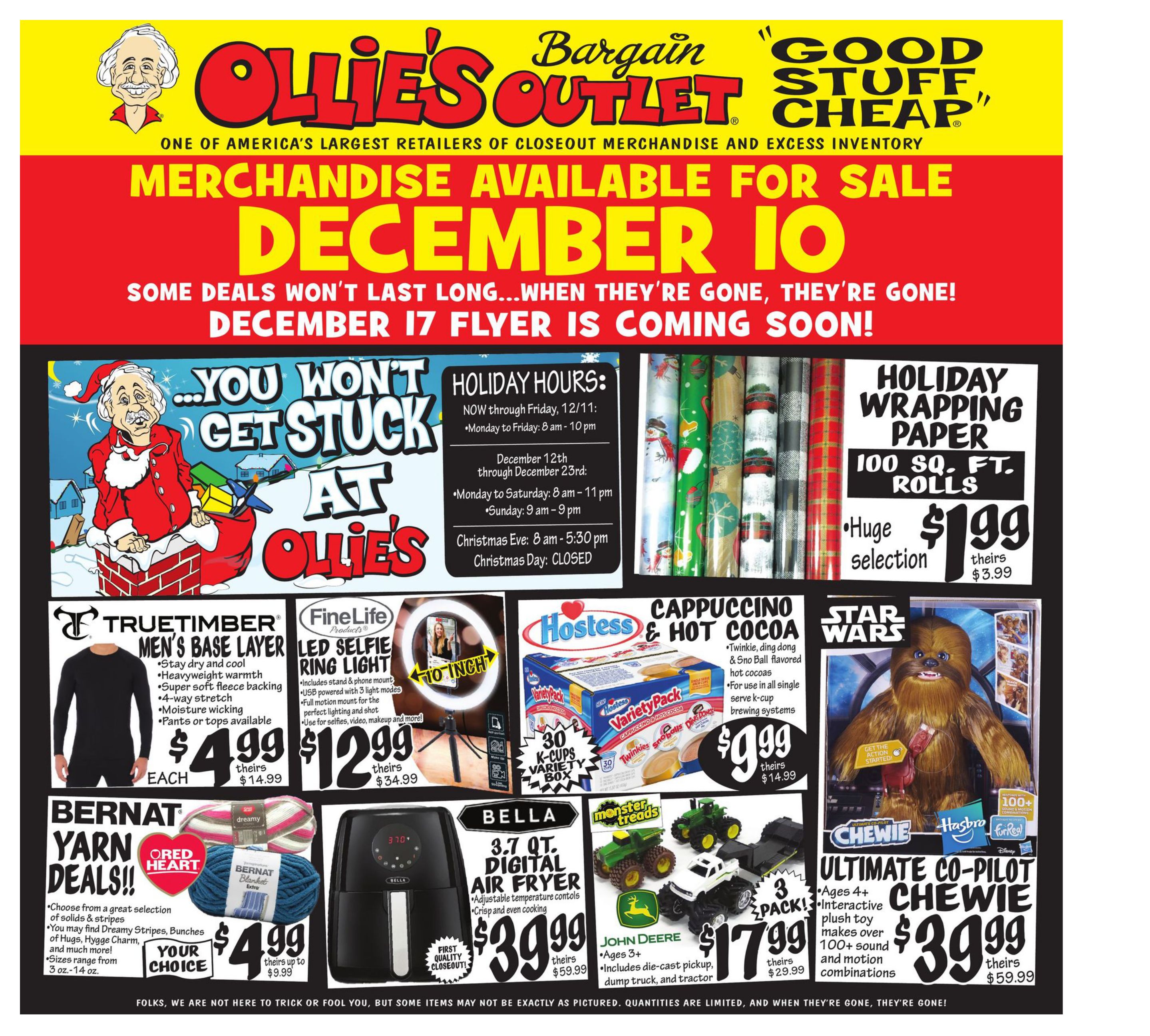 Ollie's Bargain Outlet Holiday Weekly Ad Flyer December 10 to December 19, 2020