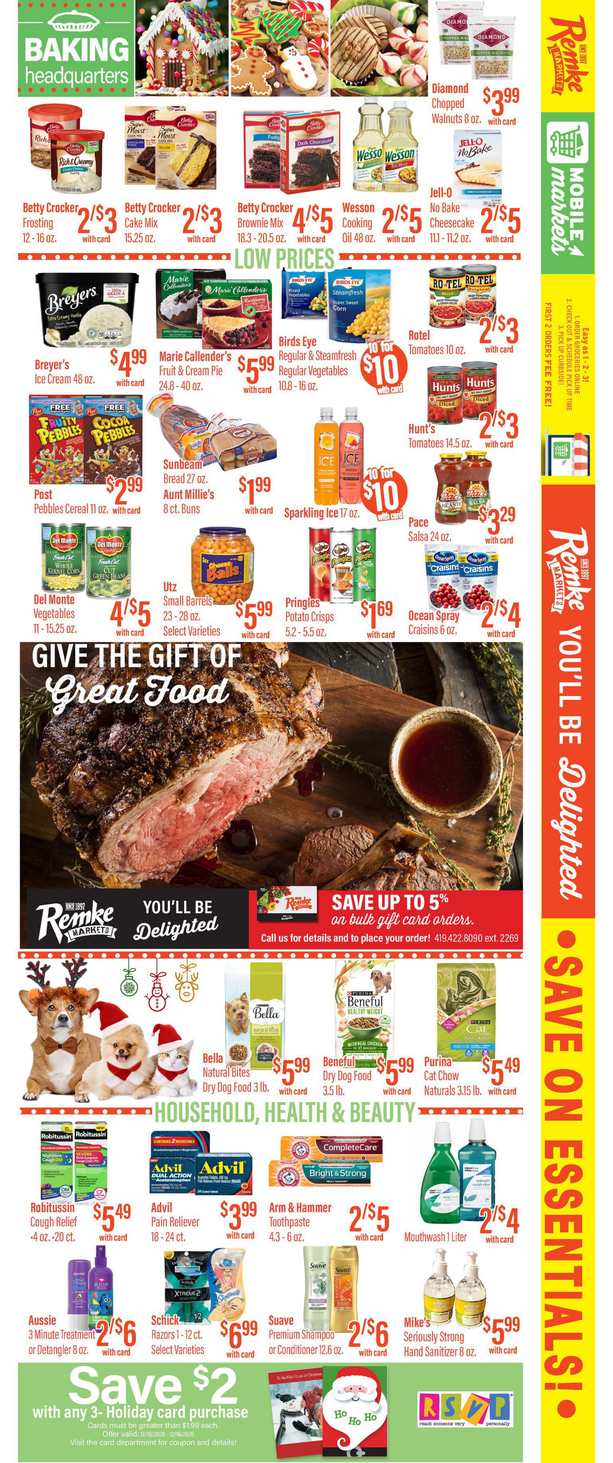 Remke Markets Holiday Weekly Ad Flyer December 10 to December 16, 2020