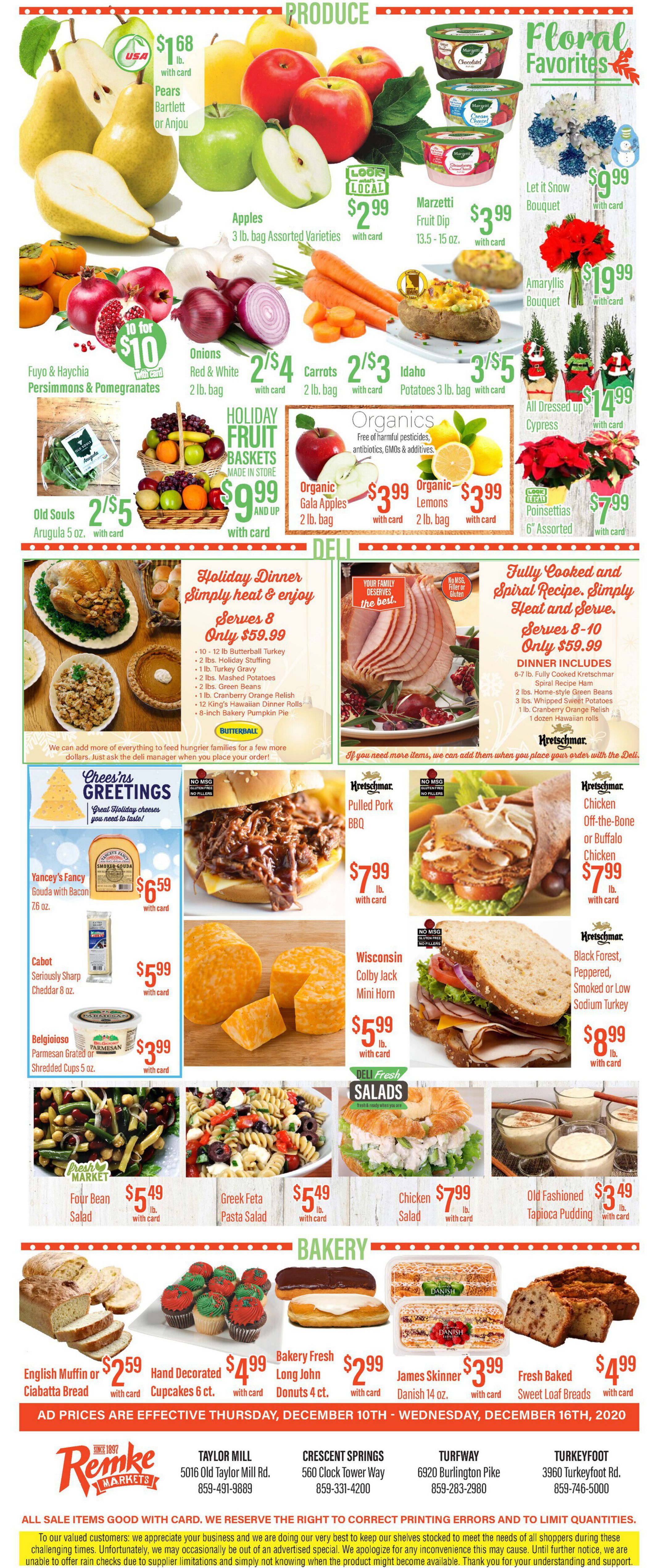 Remke Markets Holiday Weekly Ad Flyer December 10 to December 16, 2020