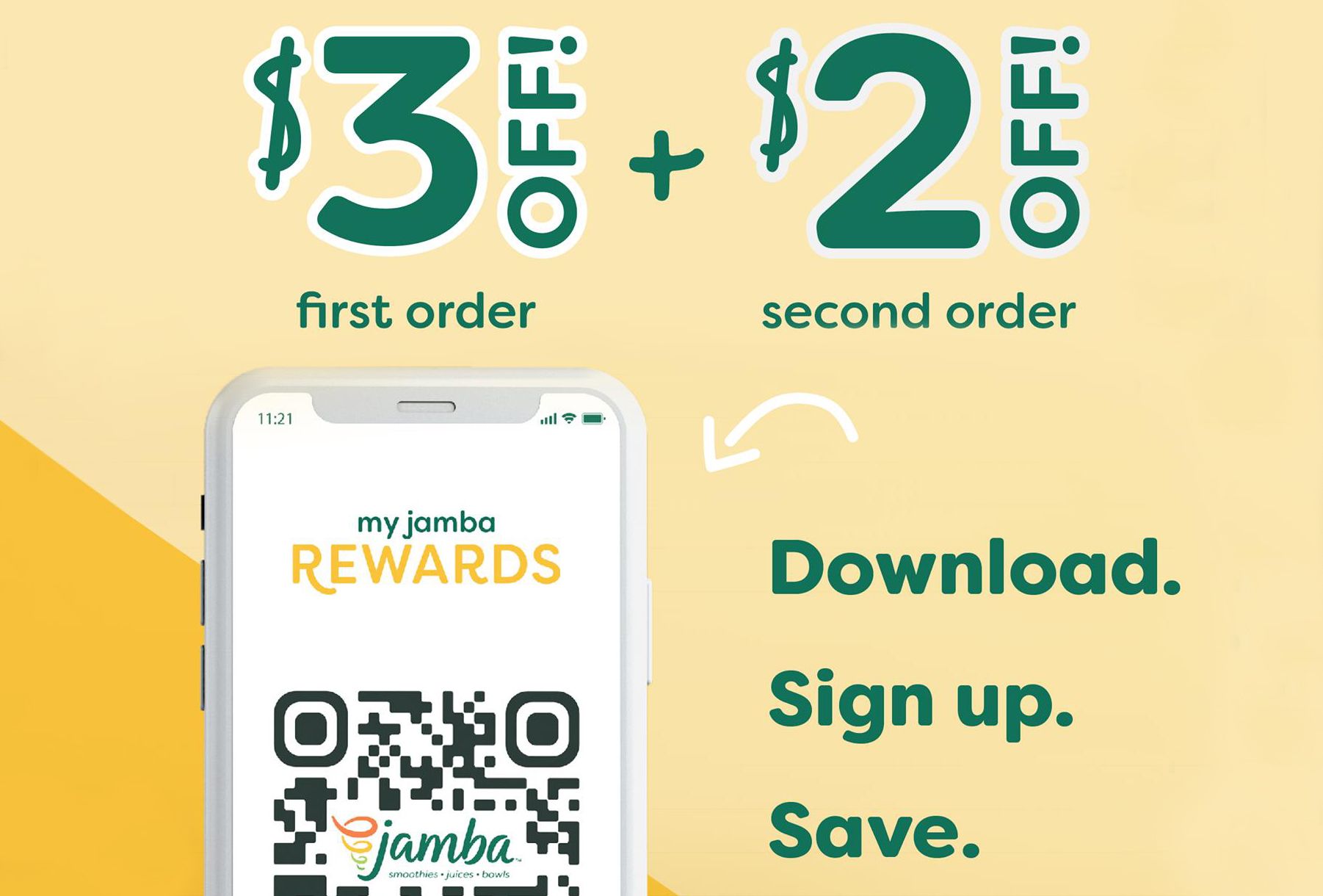 Newly Download the Jamba App and Join My Jamba Rewards to Save $3 with a $10+ In-App Purchase Newly Download the Jamba App and Join My Jamba Rewards to Save $3 with a $10+ In-App Purchase