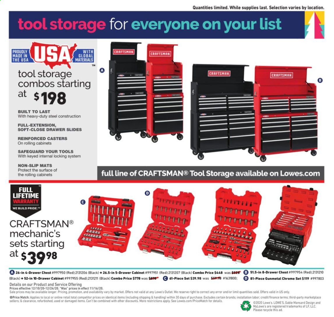 Lowe's Weekly Ad Flyer December 10 to December 24