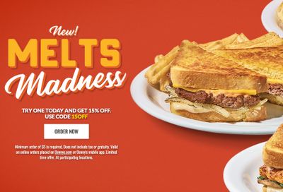 Get 15% Off a Denny's Melt Sandwich with Denny's New Promo Code for a Limited Time Only