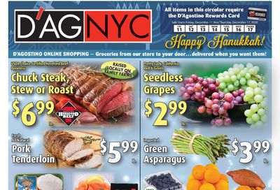 D'Agostino Hanukkah Weekly Ad Flyer December 11 to December 17, 2020