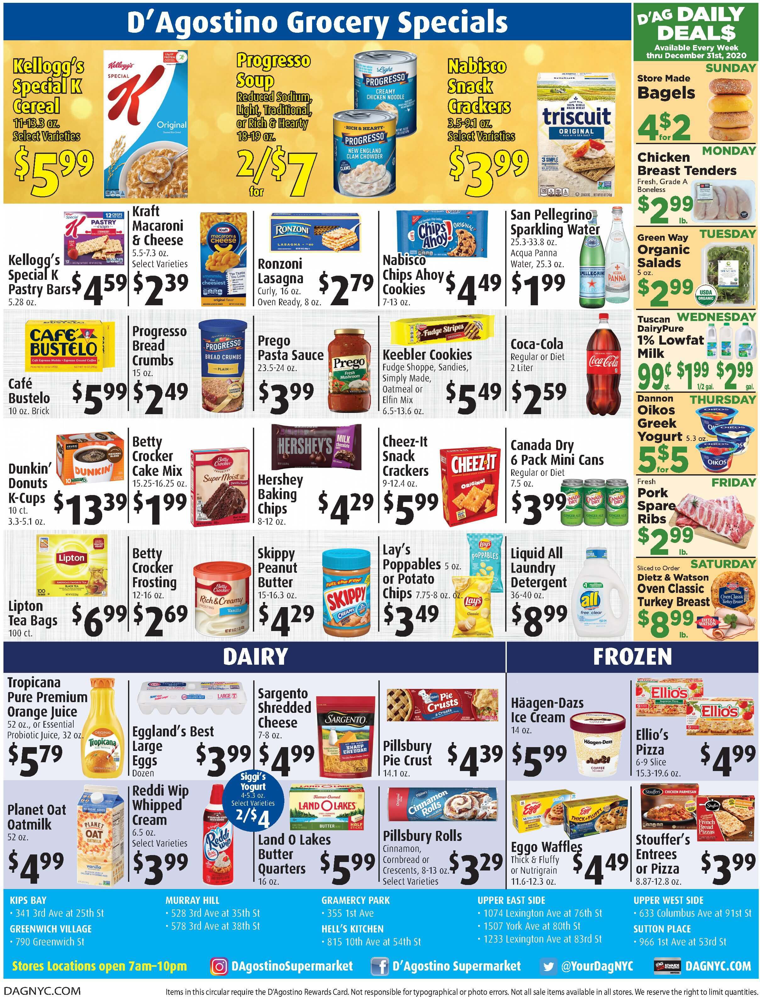 D'Agostino Hanukkah Weekly Ad Flyer December 11 to December 17, 2020