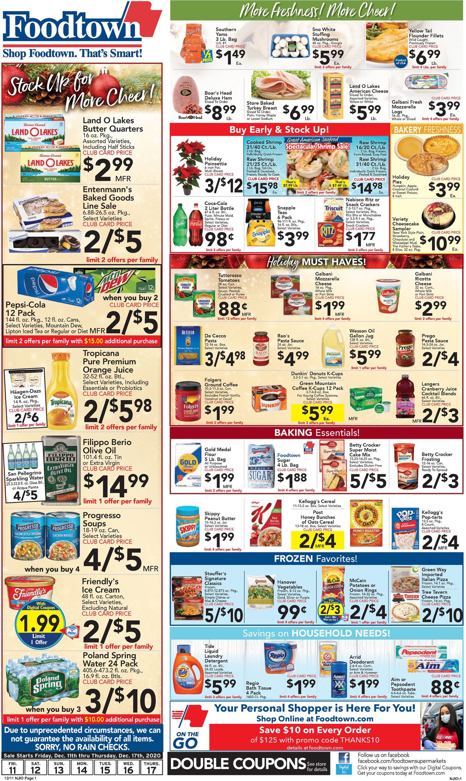 Foodtown Holidays Weekly Ad Flyer December 11 to December 17, 2020