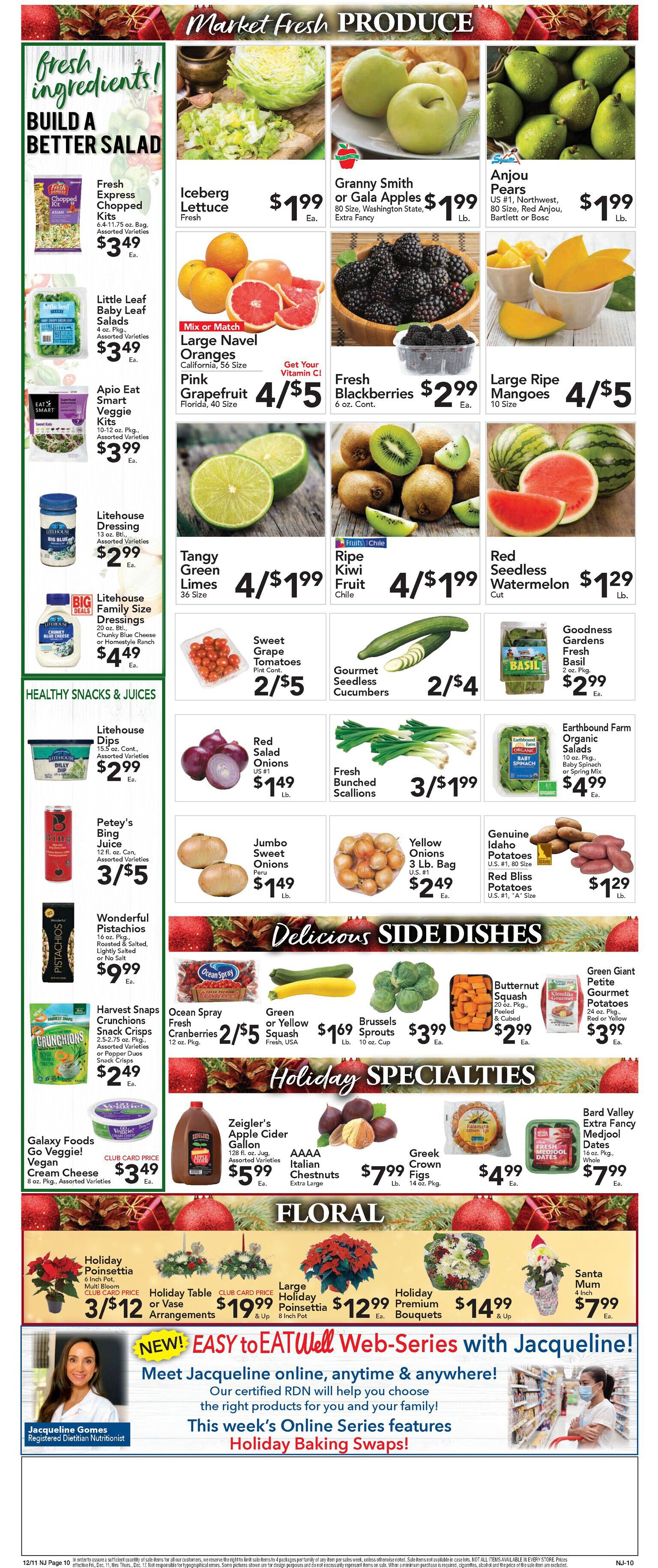 Foodtown Holidays Weekly Ad Flyer December 11 to December 17, 2020