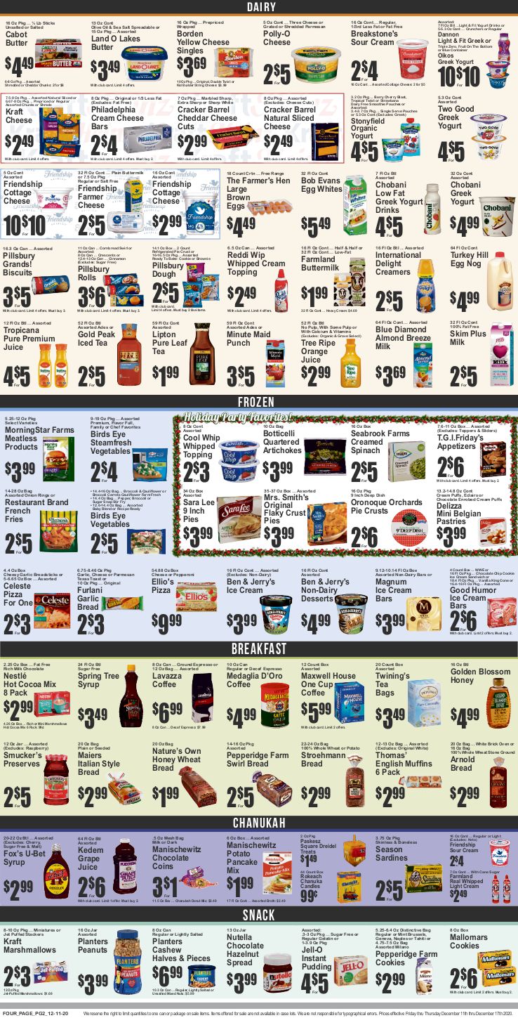 Key Food Holiday Hanukkah Weekly Ad Flyer December 11 to December 17, 2020