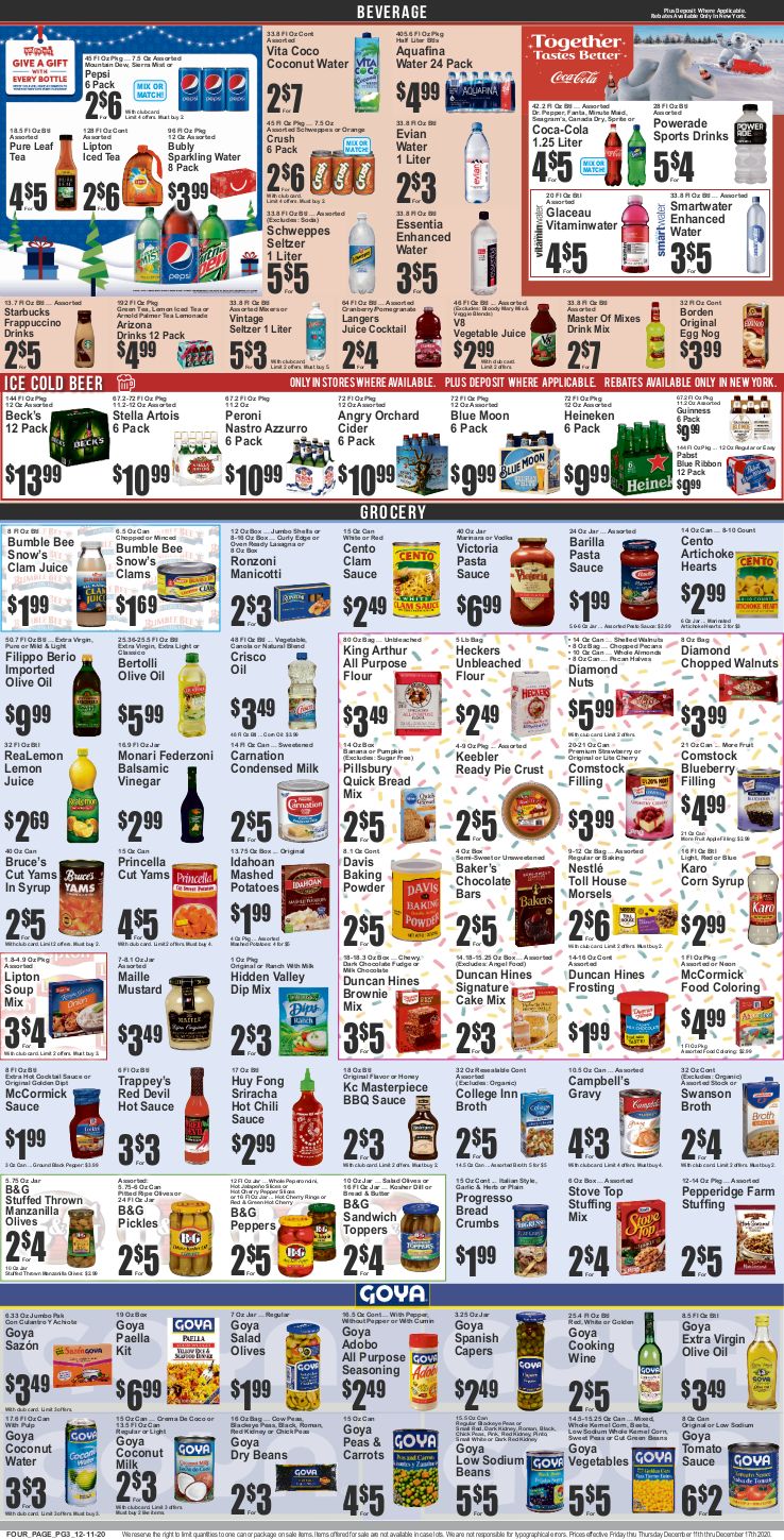 Key Food Holiday Hanukkah Weekly Ad Flyer December 11 to December 17, 2020