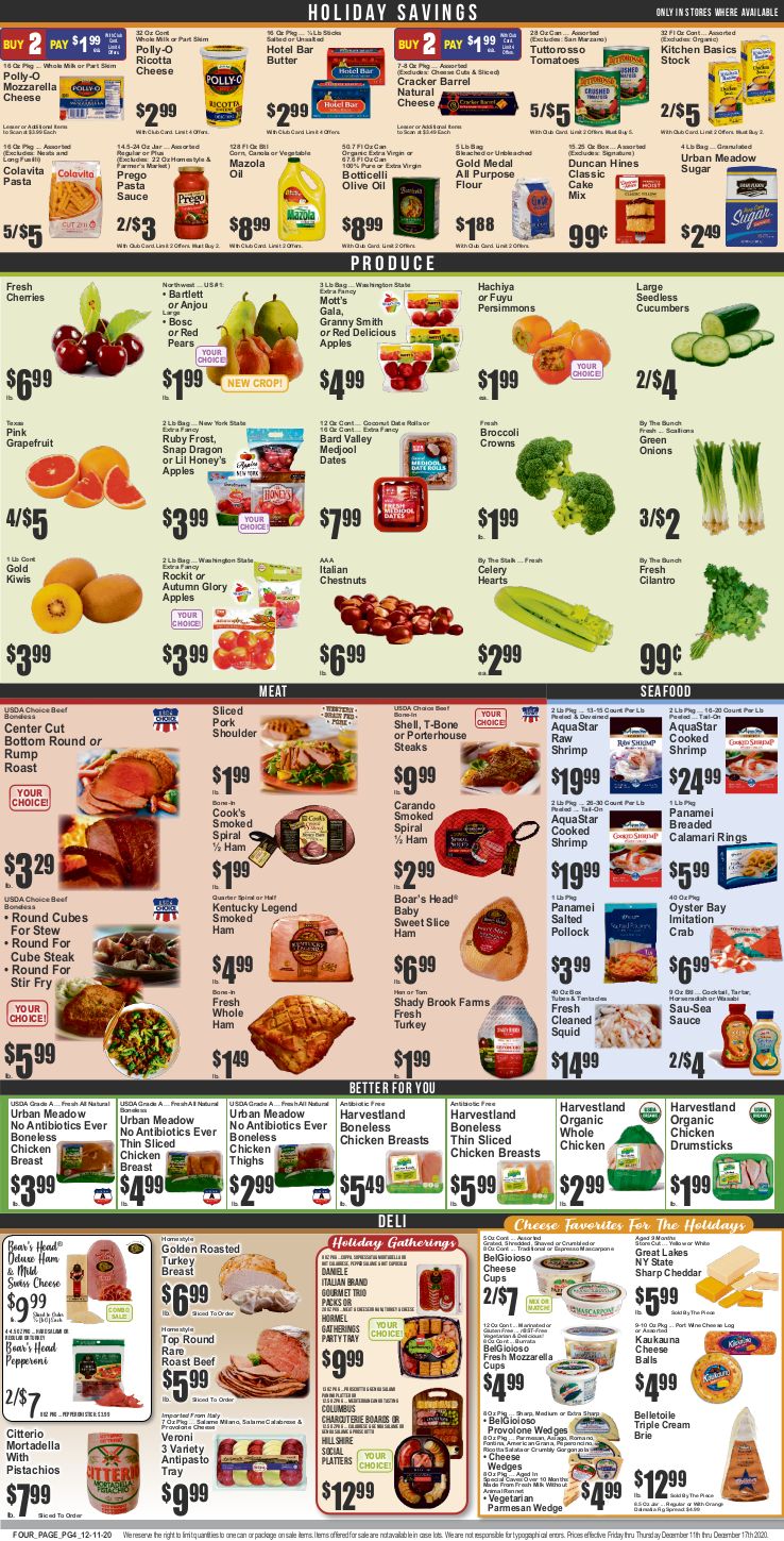 Key Food Holiday Hanukkah Weekly Ad Flyer December 11 to December 17, 2020