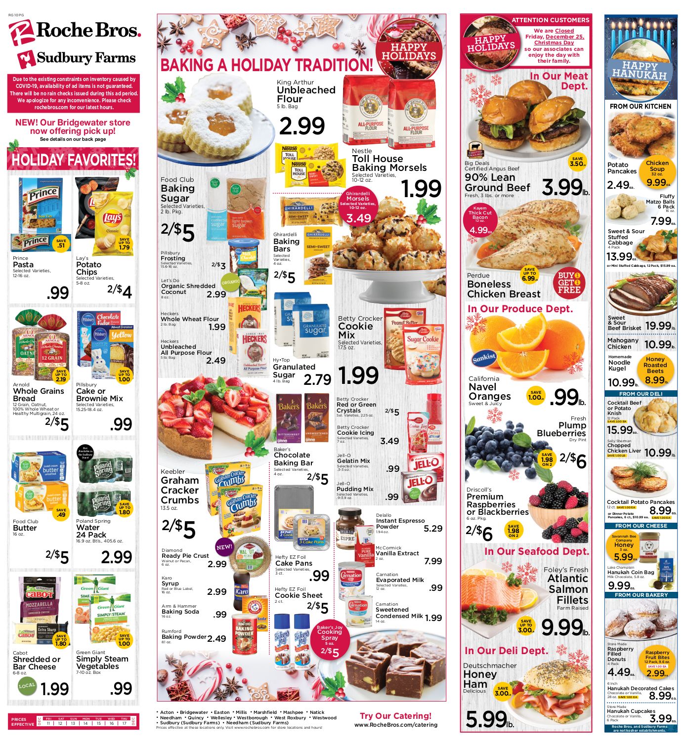 Roche Bros Supermarkets Holiday Hanukkah Weekly Ad Flyer December 11 to December 17, 2020