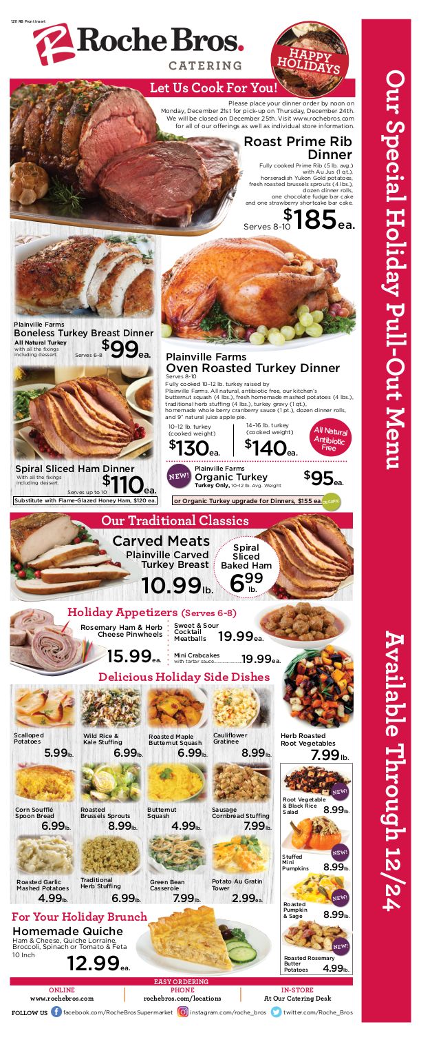 Roche Bros Supermarkets Holiday Hanukkah Weekly Ad Flyer December 11 to December 17, 2020