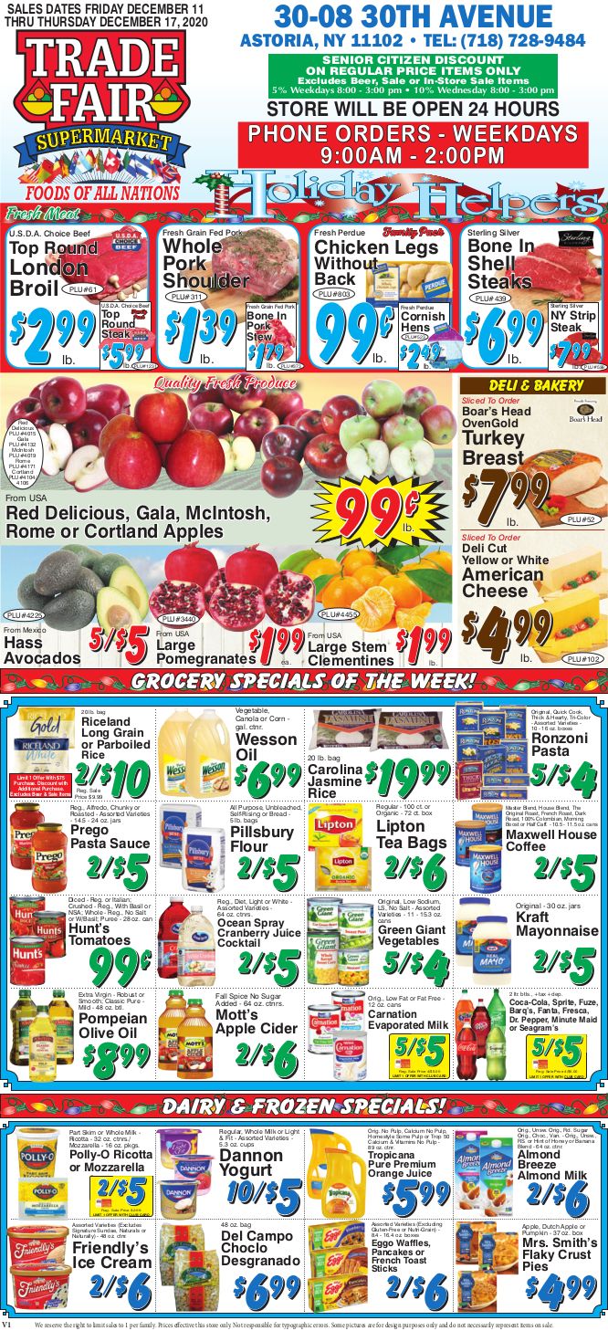 Trade Fair Supermarket Holiday Weekly Ad Flyer December 11 to December 17, 2020