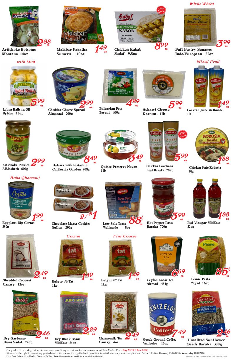 Baiz Market Weekly Ad Flyer December 10 to December 16, 2020