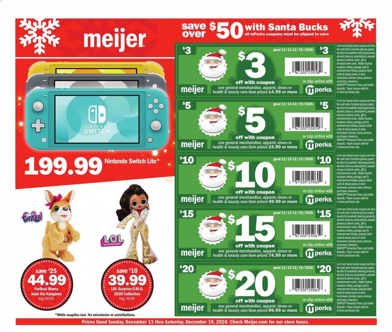 Meijer (IL, IN, KY, MI, OH, WI) Weekly Ad Flyer December 13 to December 19